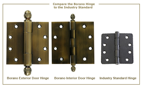 Satin Nickle Exterior Door Hinges